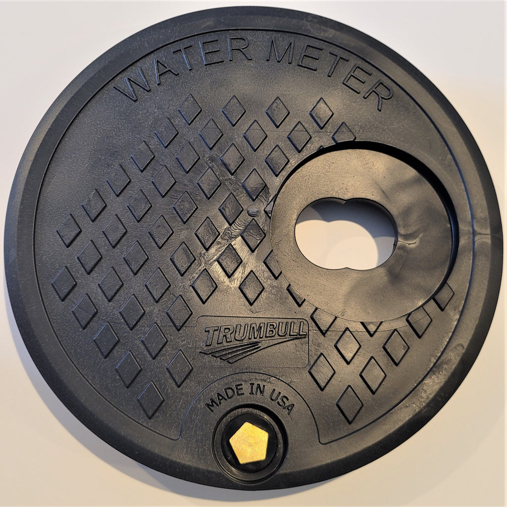 Schwarzes Gusseisen Wasserzähler Abdeckung Beistelltisch Wichita KS im Angebot bei