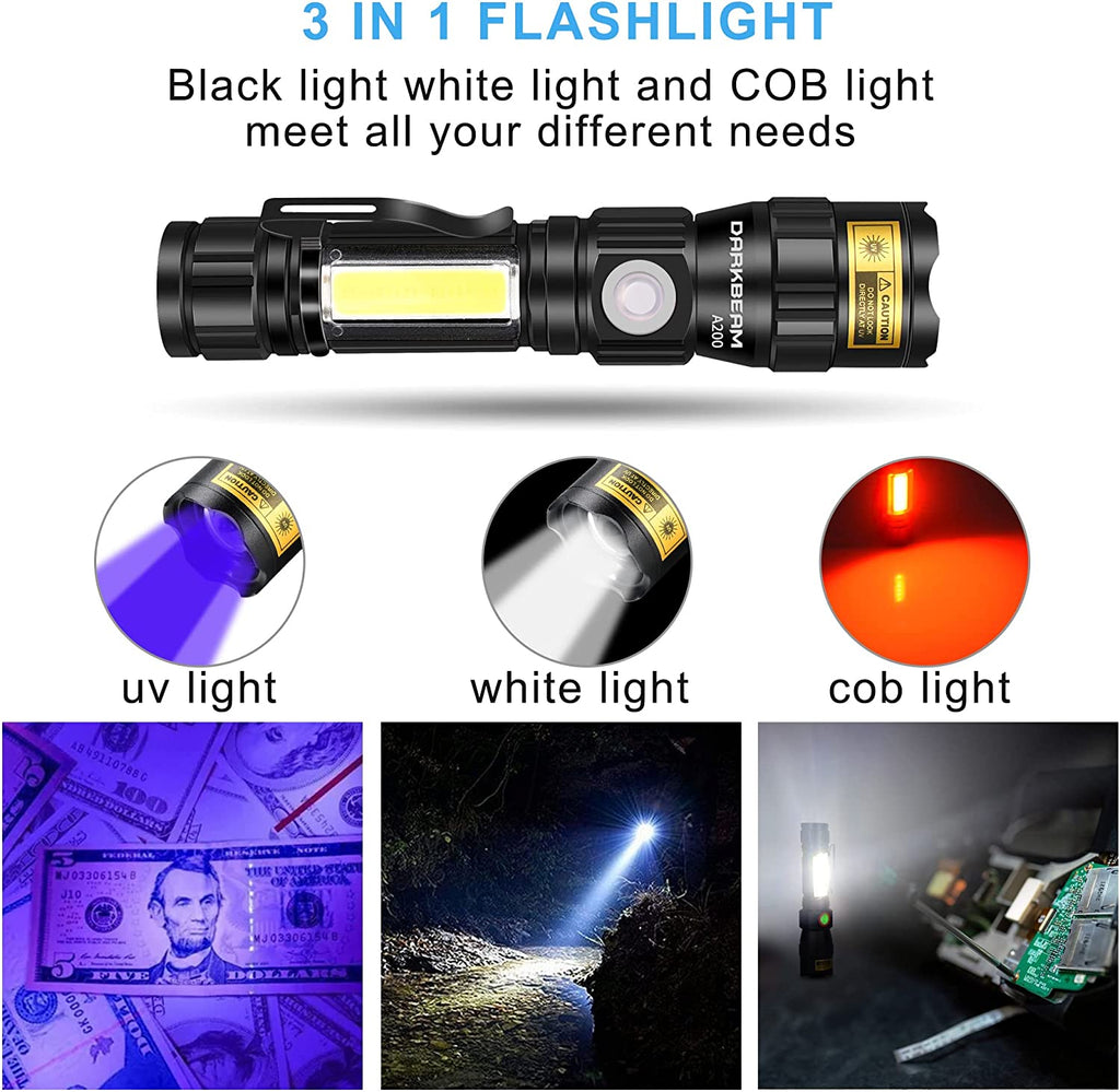Lampe Torche UV 365nm Puissante Lumière Noire LED Lampe Wood 20W Lampe Torche UV 365nm Puissante Lumière Noire LED Lampe Wood 20W