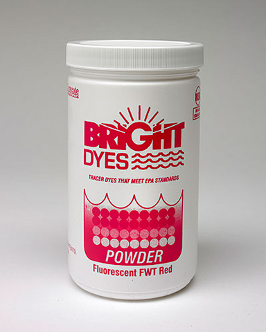 1 Lb Jar FWT RED POWDER - Bright Dyes Tracer Dye for water or wastewater leak detection