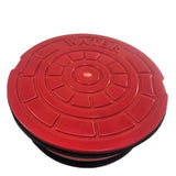 RED Non-Pop Polymer Valve Box Lid - Quiet, Secure, Radio Device Capable