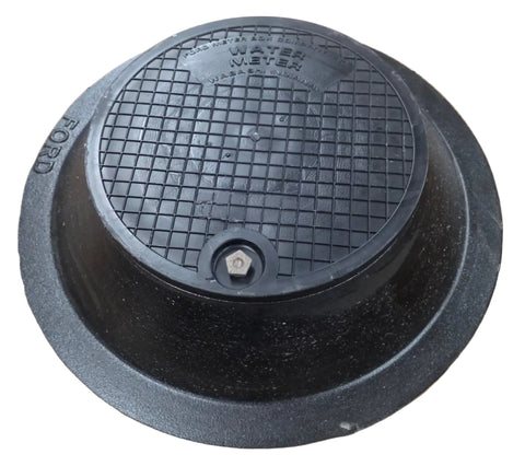 18" Ford C32P Cast Iron Water Meter Box Cover with 12" Polymer Lid