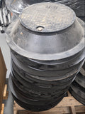 18" Ford C32P Cast Iron Water Meter Box Cover with 12" Polymer Lid