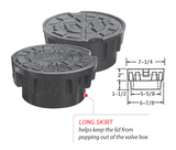 Cast Iron Valve Box Lids For Water Main Valves, Standard and  Locking Style