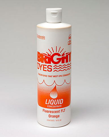 FLT ORANGE Liquid - Bright Dyes Tracer Dye for water or wastewater lea –  Utility Technologies