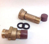 (LOT/12) Water Meter Couplings, LEAD-FREE Brass, 5/8" meter nut x 1/2" Male NPT