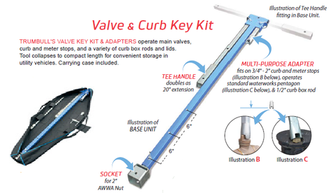 Trumbull Collapsible Valve Key & Curb Key Kit