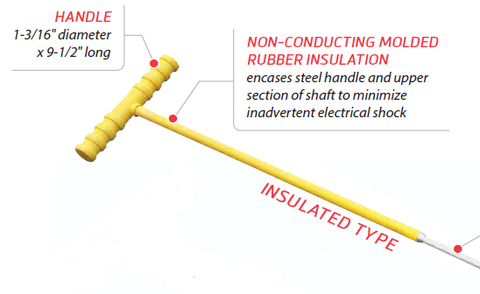 Trumbull Probing Rods Soil Probe Rod - Heavy Duty Insulated Type Handle, Replaceable Tip ...