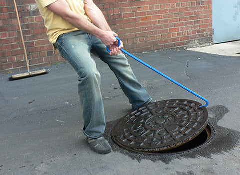 thumbnail image 2 of Bully Tools 99200 Manhole Cover Hook With T-Style Handle - 24 Inch Steel Lifting Tool, Made In USA 2 of 3